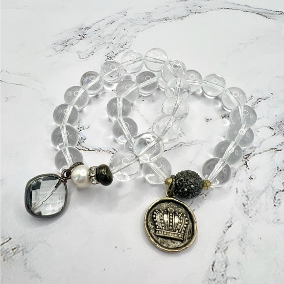 Real crystal bead bracelet - Picture 2 of 2